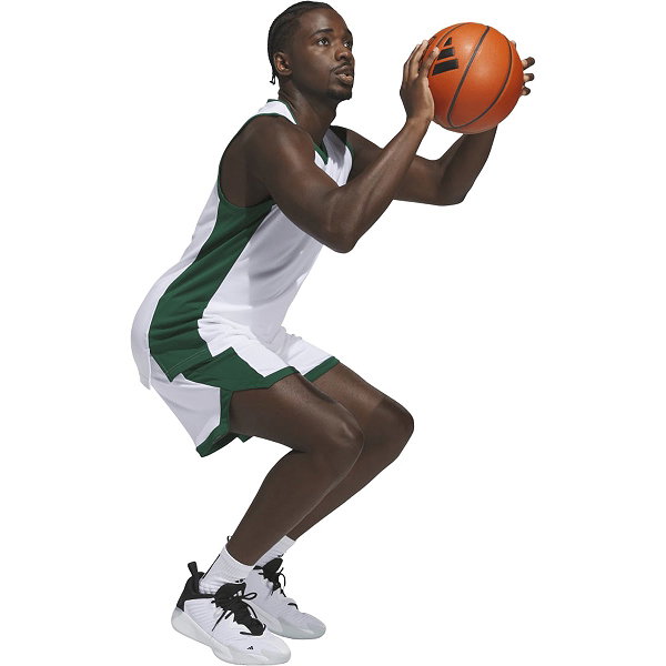 Adidas Pulse Speed Basketbalshort Heren - Wit / Groen