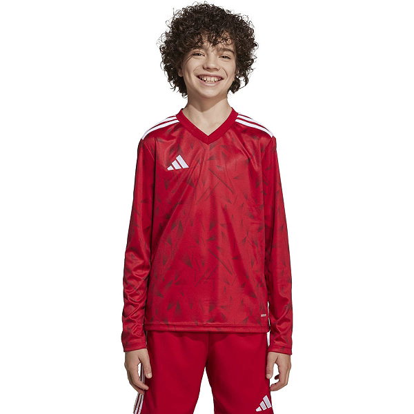 Adidas Team Icon 25 Voetbalshirt Lange Mouw Kinderen - Rood / Wit