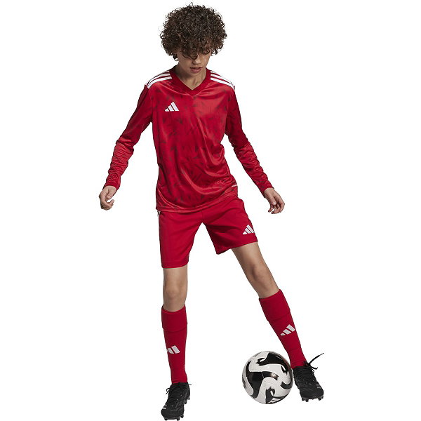 Adidas Team Icon 25 Voetbalshirt Lange Mouw Kinderen - Rood / Wit