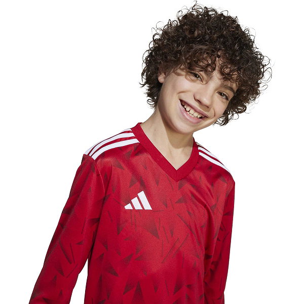 Adidas Team Icon 25 Voetbalshirt Lange Mouw Kinderen - Rood / Wit
