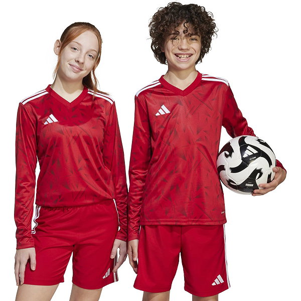 Adidas Team Icon 25 Voetbalshirt Lange Mouw Kinderen - Rood / Wit