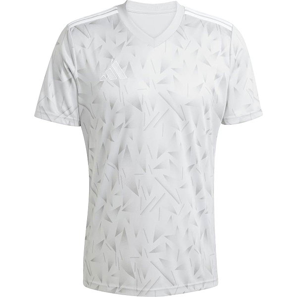 Adidas Team Icon 25 Maillot Manches Courtes Hommes - Gris Clair / Blanc