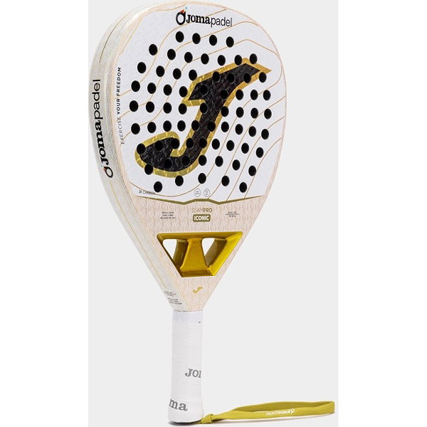 Joma Slam Pro Iconic Padelracket - Wit / Goud
