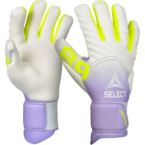 Select 089 Women V26 Gants De Gardien Femmes - Blanc / Mauve / Jaune Fluo