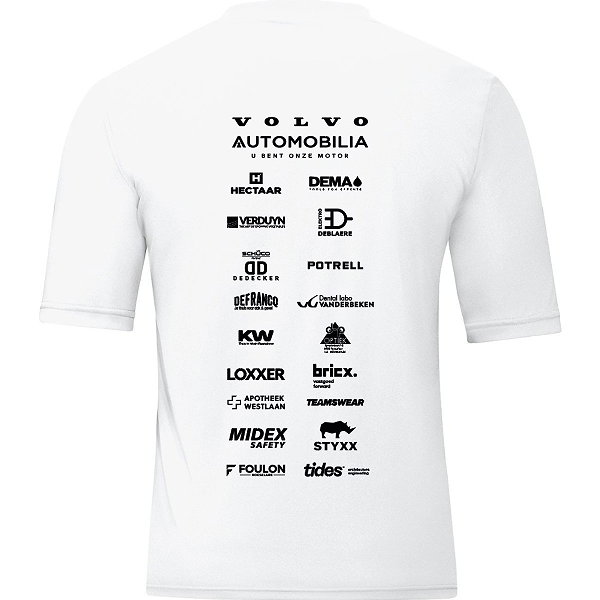Jako Team Shirt Korte Mouw Kinderen - Wit