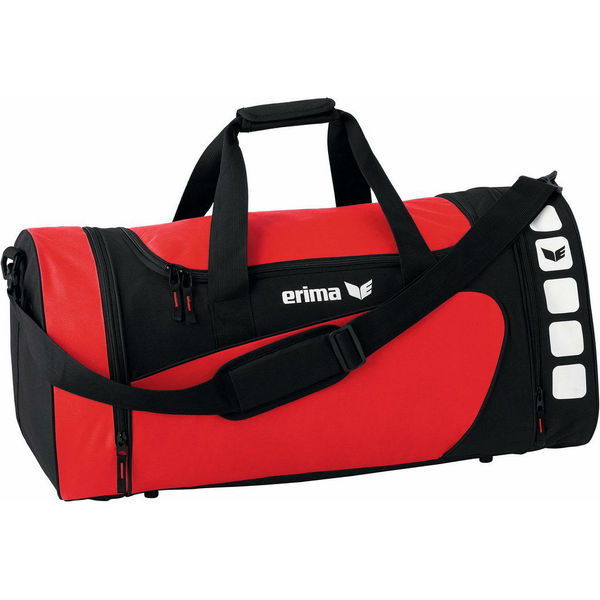 Erima Club 5 (S) Sporttasche Mit Seitlichen Nassfächern - Rot / Schwarz