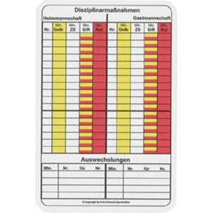 Cartons Effaçables Pour Arbitre De Football - Format 12x9 Cm - Avec Marqueur Inclus - En Italien (AIA/FIGC)