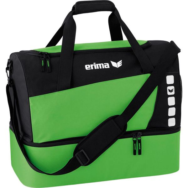 Erima Club 5 (Large) Sac De Sport Avec Compartiment Inférieur - Noir / Green
