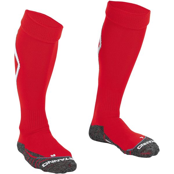 Stanno Forza Chaussettes De Football - Blanc / Rouge