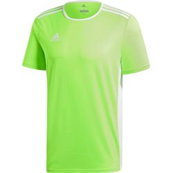 Adidas Entrada 18 Shirt Korte Mouw Kinderen - Solar Green / Wit