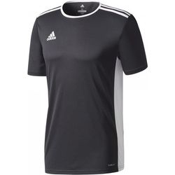 Adidas Entrada 18 Shirt Korte Mouw Heren - Zwart / Wit