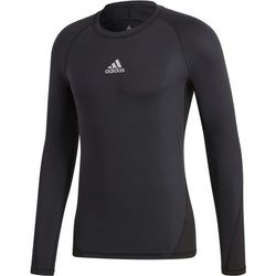 Adidas Alphaskin Shirt Lange Mouw Kinderen - Zwart