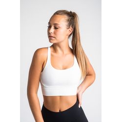 Aesthetic Wolf Ribbed Sports Bra Dames - Wit