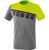 Erima 5-C T-Shirt Kinderen - Grey Melange / Lime Pop / Zwart