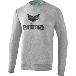 Erima Essential Sweatshirt Heren - Licht Grey Melange / Zwart
