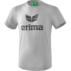 Erima Essential T-Shirt Heren - Licht Grey Melange / Zwart