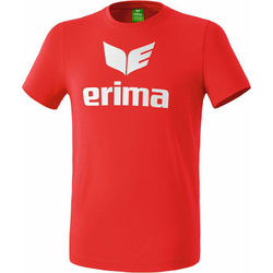 Erima Promo T-Shirt Heren - Rood / Wit
