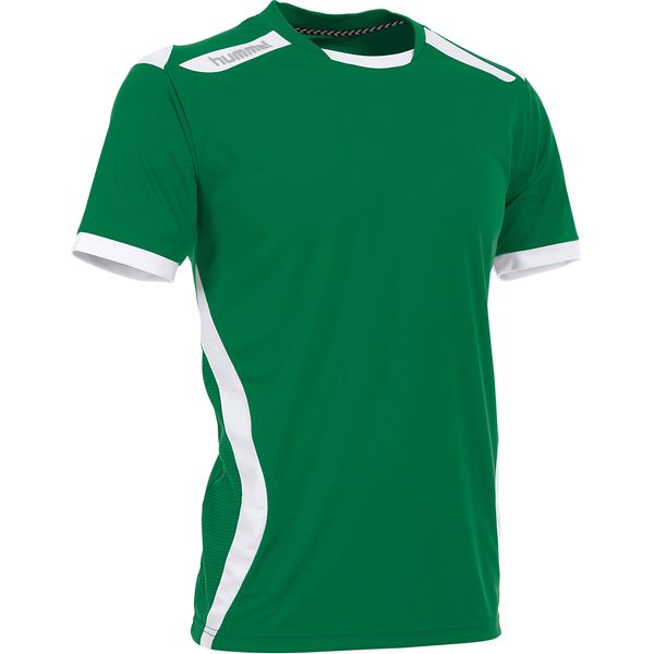 Hummel Club Shirt Korte Mouw Heren - Groen / Wit