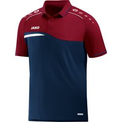 Jako Competition 2.0 Polo Hommes - Marine / Tango Rouge