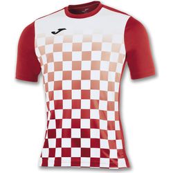 Joma Flag Maillot Manches Courtes Hommes - Blanc / Rouge
