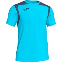 Joma Champion V Shirt Korte Mouw Heren - Fluor Turquoise / Donker Navy