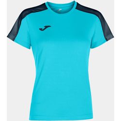 Joma Academy III Maillot Manches Courtes Femmes - Fluor Turquoise / Marine