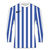 Nike Striped Division IV Voetbalshirt Lange Mouw Kinderen - Wit / Hemelsblauw
