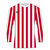 Nike Striped Division IV Voetbalshirt Lange Mouw Kinderen - Wit / Rood