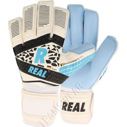 Real Hybrid Aqua Keepershandschoenen Heren - Wit / Lichtblauw / Zwart