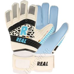Real Aqua Keepershandschoenen Kinderen - Wit / Hemelsblauw / Zwart