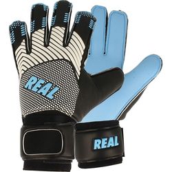 Real Aqua Keepershandschoenen Kinderen - Zwart / Lichtblauw