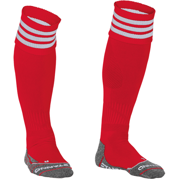 Stanno Ring Chaussettes De Football - Rouge / Blanc